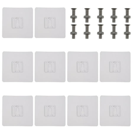 

Hemoton 10 Pcs Punch-free Screw Nail Stickers Self-adhesive Wall-mounted Screw Stickers