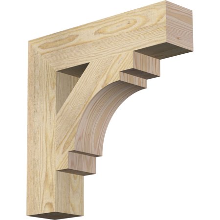 4 W x 18 D x 18 H Merced Block Rough Sawn Bracket  Douglas Fir
