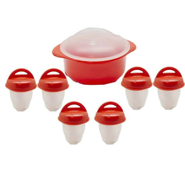Egglettes Egg Cooker Hard Boiled Eggs without the Shell, 6 Egg Cups