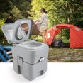 thumbnail image 2 of Sandinrayli Portable Toilet, 5 Gallon 20L for RV, Camping, Boating and Outdoor, Gray, 2 of 10