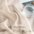 thumbnail image 5 of Taupe Sheer Curtains 90 inches Long, Grommet Airy & Elegant Light Filtering Soft Sheer Lightweight Window Treatment for Bedroom/Living Room, W54 x L90, 2 Panels, 5 of 7