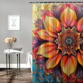 thumbnail image 2 of Orinice Flower Quote Colorful Bathroom Decor Set - Luxurious Graphic Print Polyester Fabric Fashion Shower Curtain with Hooks, Waterproof and Easy to Install 60x72, 2 of 7
