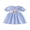 Blue, variant on BemeyourBBs Toddler Baby Girls Back to School Outfit Kids Kindergarten Outfits Little Girl Smokced Dress Letters Apple Bow Embroidery Petter Pan Doll Collar Puff Short Sleeve Summer Plaid Dress