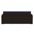 thumbnail image 5 of Flash Furniture Seneca Brown Faux Rattan Sofa with All-Weather Navy Cushions, 5 of 9