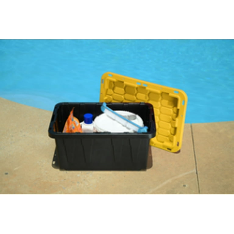 Tough Box 17 Gallon Heavy Duty Plastic Storage Tote, Stackable