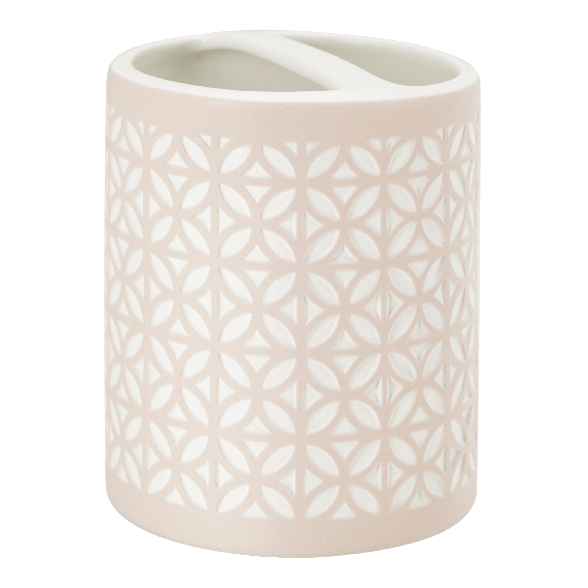 Felix Pink Ceramic Toothbrush Holder by Allure Home Creation