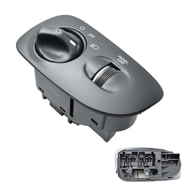 Interruptor de Luces Generico Para Lobo 1997 A 2003 Ford P/Faro C/Regulador Negro Ovalado 12 pines
