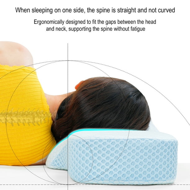 Contour Memory Foam Pillow With Cover Orthopaedic Head Neck Back Support  Pillow
