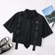 thumbnail image 4 of Conjunto de dos piezas de ropa de calle para estudiantes, pantalones Cargo rectos de cintura alta con cinta, camisa holgada de manga corta con lazo, primavera 2024, 4 of 5