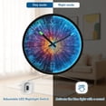 thumbnail image 5 of Indoor 12' Voice-Activated Luminous Decoration Wall Clock With LED Night Light Rainbow Colors, 5 of 8