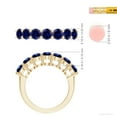 thumbnail image 5 of ANGARA Lab Grown 3.22 Ct Half Eternity 7 Stone Blue Sapphire Wedding Band for Women in 14K Yellow Gold (Size-4.5mm) | Anniversary, Jewelry Gift for Women | Lab-Grown Blue Sapphire Ring, 5 of 8