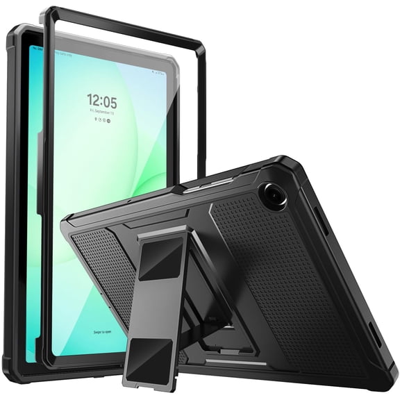 MoKo Case Compatibility with Galaxy Tab A11  Plus/A9  11-Inch 2026/2024, Shockproof Full Body Rugged Stand Back Cover with Built-in Screen Protector for Galaxy Tab A11 /A9 Plus Tablet,Black