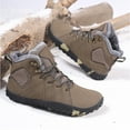 thumbnail image 2 of Mens Fleece Lined Snow Boots Winter Warm Lace Up Lightweight Hiking Booties Outdoor Non Slip Work Shoes, 2 of 6