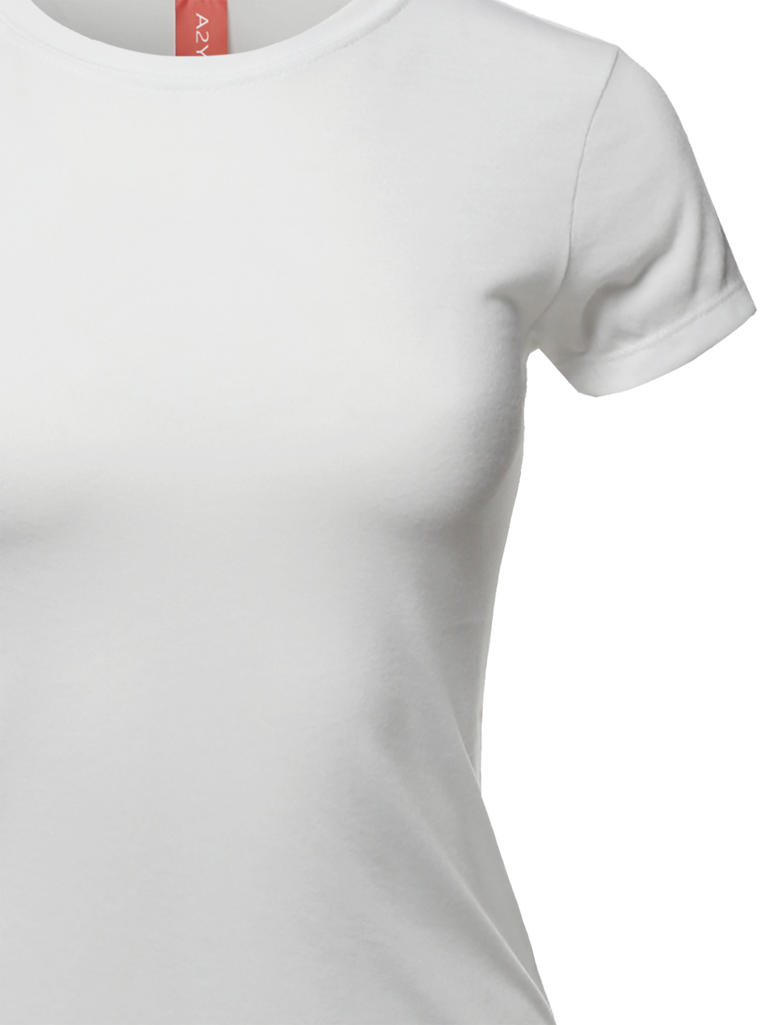 A2Y Women's Basic Solid Premium Short Sleeve Crew Neck Scoop Bottom T Shirt Tee Tops 3-Pack 3 Pack - White S - image 3 of 4