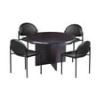 thumbnail image 2 of Boss Office Products 47"W Conference Table with 4 Stacking Chairs in Mocha, 2 of 11
