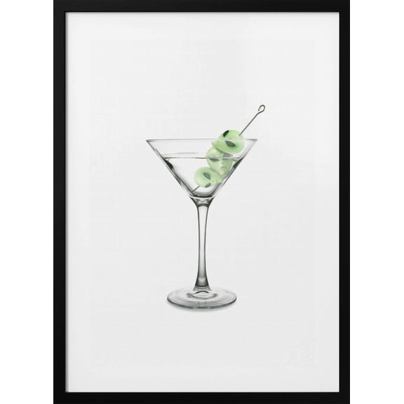 UFO Martini Framed Art Modern Wall Decor