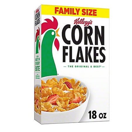 Kellogg's Corn Flakes Original Cold Breakfast Cereal, 18 Oz