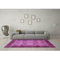 thumbnail image 3 of Ahgly Company Indoor Square Abstract Purple Modern Area Rugs, 3' Square, 3 of 4