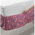 thumbnail image 2 of Floral Bed Skirt, Blooming Arrangement of Rhythmic Flowers Motifs Nostalgic Look Pattern, Elastic Bedskirt Dust Ruffle Wrap Around for Bedding Decor, 4 Sizes, Pale Fuchsia and Blush, by Ambesonne, 2 of 2
