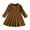 Brown, variant on Zwiiyzr 6M-4T Baby Girls Sweater Dresses Ribbed Crew Neck Button Up Long Sleeve Dresses for Girls Knit Fall Dress Little Girl Winter Dresses Brown
