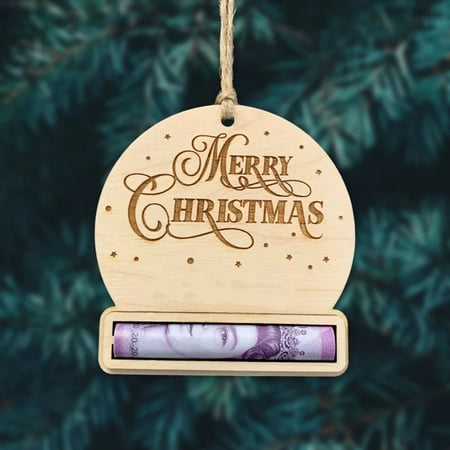 

TUOBARR Christmas Decoration Christmas Decorative Pendant Wooden Wallet Red Envelope Creative Crafts Elk Bell