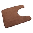 thumbnail image 2 of 20" x 24" Memory Foam Bathroom Rugs Toilet Mats, U-Shaped Commode Contour Rug, Super Water Absorption, Brown, 2 of 7