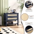 thumbnail image 5 of Dtwnek Nightstand with 2 Drawers and 1 Shelf, Wood Bedside Table for Bedroom, Living Room, Navy Blue, 5 of 9