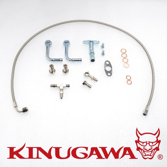 Universal Turbo Oil Water Line T25 T28 7/16-24 Oil Feed / M14x1.5mm Water