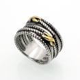 thumbnail image 4 of Titanium Steel Ring Twisted Wire Gold Infinite Heart Vintage Unisex Jewelry Accessory Daily Wear Gift Idea Now, 4 of 7