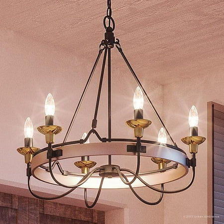 Antique Nickel Mini Chandelier Urban Ambiance Luxury Transitional Chandelier, Medium Size: 24.25