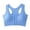 Blue, variant on Front Closure Wireless Bras for Women Yoga Racerback No Underwire Seamless Bralettes