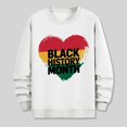 thumbnail image 5 of QUNYINEY Casual Sweatshirt for Men Crew Neck White Black History Month Long Sleeve Tops Drop Shoulder Pullover Loose Sweatshirts, 5 of 6