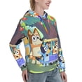thumbnail image 3 of Saiise Bluey Women's Hoodies Long Sleeve Sweatshirts Drawstring Pullover Tops with Pocket Casual Loose-Large, 3 of 6