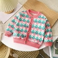 Toddler Girls Winter Long Sleeve Warm Cartoon Plaid Prints Coat Jacket