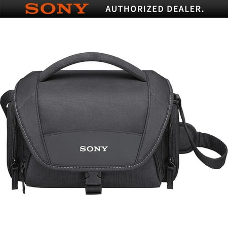 Black Platinum Camera Case - Sony Soft Carrying Case for Cyber-Shot and Alpha Cameras (Black) - LCS-U21