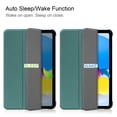 thumbnail image 4 of Case for Apple iPad 10th Generation 10.9 Inch Case 2022, PU Leather Thin Slim Lightweight Trifold Shell Corner Protection Smart Folio Cover with Auto Sleep/Wake and Support Pencil Holder, Darkgreen, 4 of 6