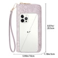 thumbnail image 3 of GAEKEAO Womens Wallet RFID Blocking Leather Wristlet Purse Large Capacity Card Holder Long Ladies Wallet Zip Around Clutch, 3 of 7