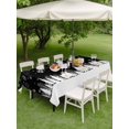 thumbnail image 3 of Outdoor Tablecloth with Umbrella Hole and Zipper, Christmas Snowflakes Rectangle Table Cloth 60x102 Inch Waterproof Tablecloth, Xmas Balls Winter Pine Tree Black Picnic Table Cover for Patio Camping, 3 of 7