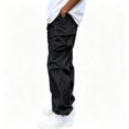 thumbnail image 2 of Men Lightweight Twill Cargo Pants Loose Stretch Hiking Everyday Wear Trousers S-XL, 2 of 9