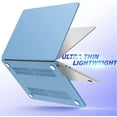 thumbnail image 6 of IBENZER Compatible with New 2024 2023 M2 MacBook Air 15 inch case A2941, Hard Shell Case with Keyboard Cover for Mac Air 15.3" M2 Chip with Retina Display & Touch ID, Airy Blue, W-AT15-ARBL+1, 6 of 9