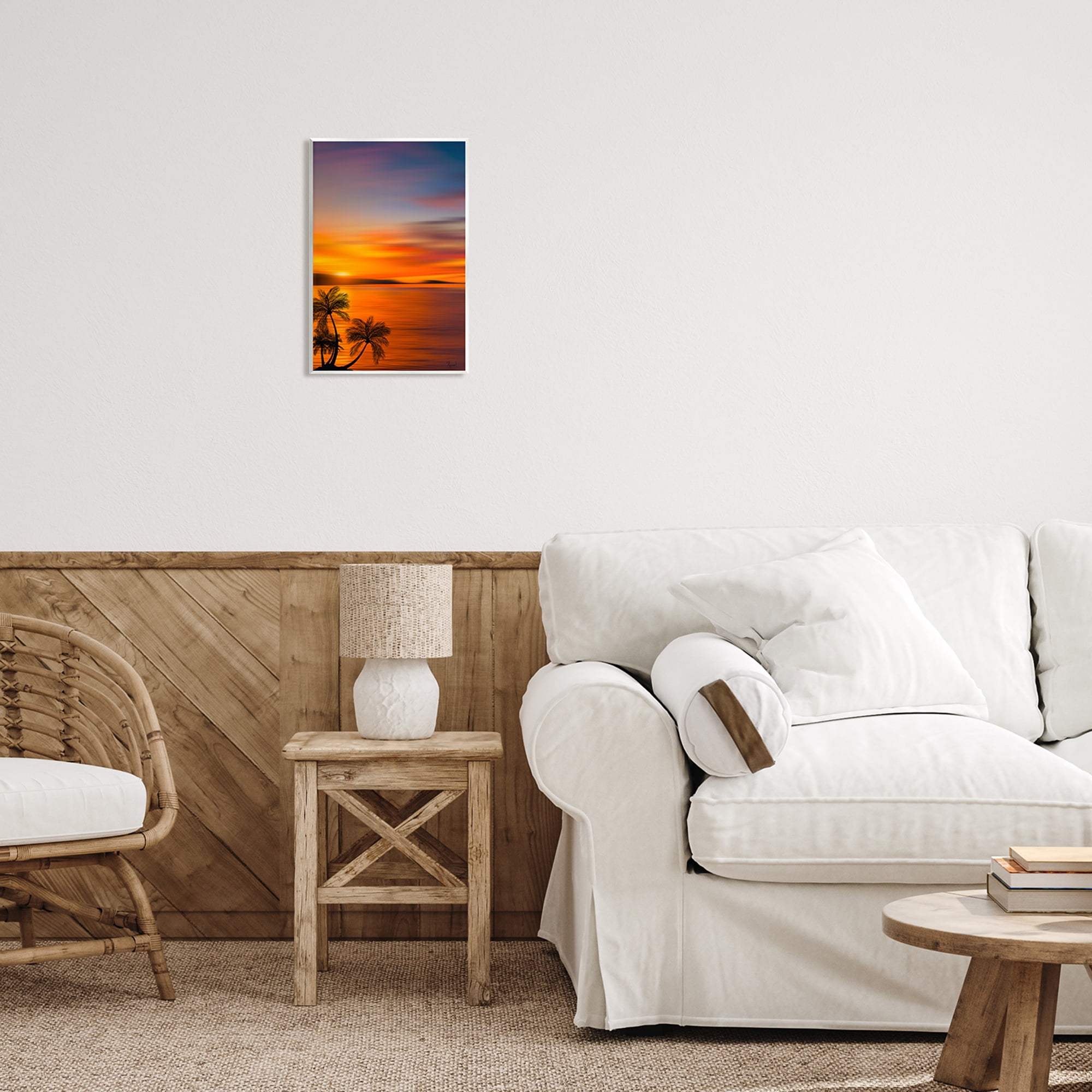 Stupell Industries Pleasant View Sunset Landscape Painting Unframed Art Print Wall Art, 10 x 15