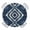 Blue, variant on Navy Blue Round Tablecloth for 36-44 Inch Tables,Fitted Table Cover with Elastic Edge,Vintage Tribal Abstract Geometric Tie Dye Art Waterproof Outdoor Table Cloth Protector for Patio Garden Dinner