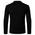 thumbnail image 4 of Inglocry Men's Henley Shirt - Long Sleeve Solid Color Cotton Henley Thermal Shirt - Undershirts for Men Black L, 4 of 7