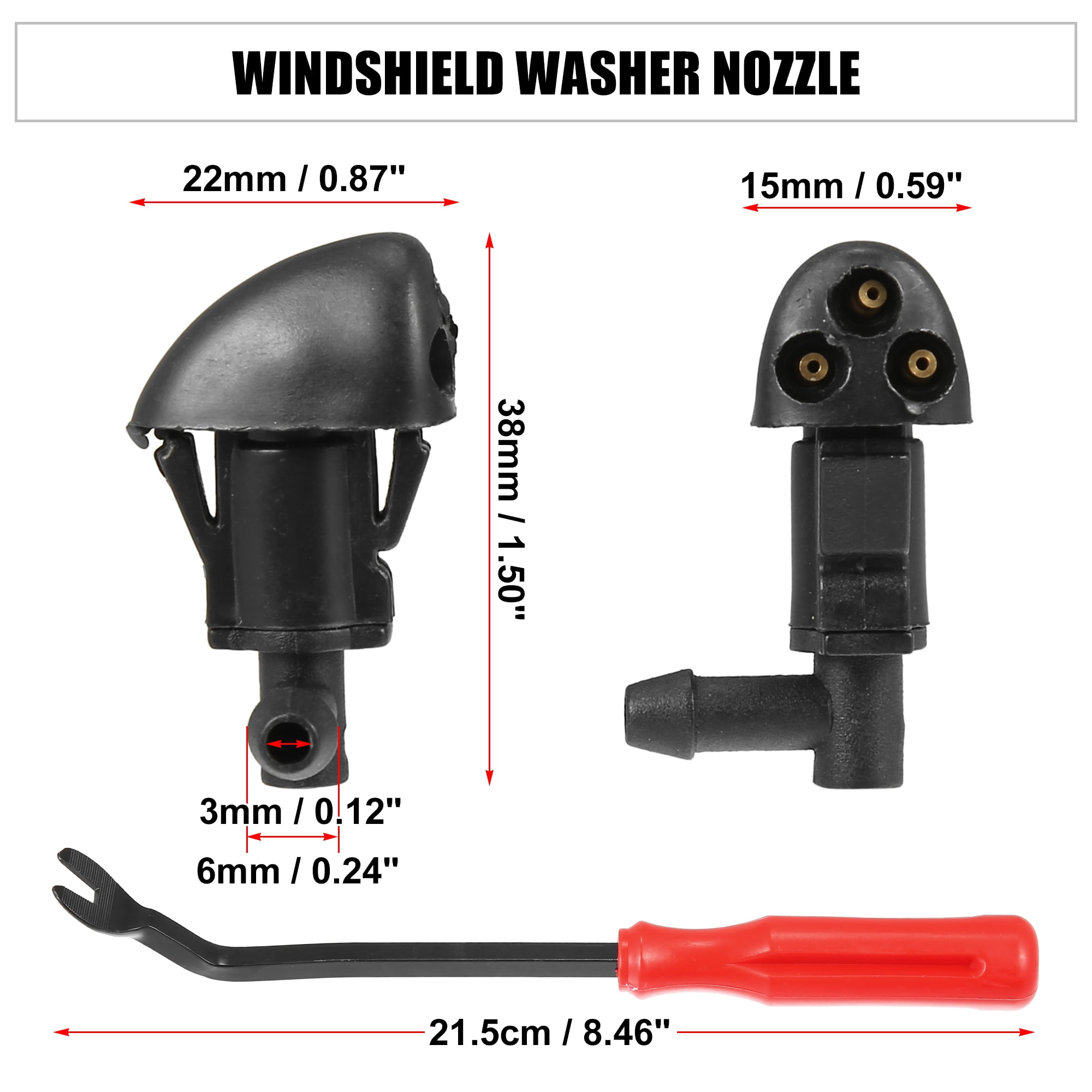 Unique Bargains 3Pcs Front Windshield Wiper Washer Nozzle Kit for Chevrolet Cruze