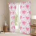thumbnail image 3 of Feelyou Romantic Rose Curtains Pack of 2 (52x84 Each), Boho Damask Women Window Curtains, 3 of 6