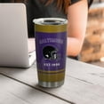 thumbnail image 3 of 20oz Baltimore City Print Stainless Steel Tumbler for Men Women Sports Travel Mug Keeps Drinks Cold & Hot Gift for Football Fans, 3 of 6