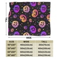 thumbnail image 3 of ZICANCN Throw Blanket Neon Pumpkin Autumn Fantasy , Couch Ultra Soft Micro Fleece Sofa Bed Camping Travel Blanket for Adults, 60"x50", 3 of 8