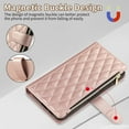 thumbnail image 6 of Allytechgroup Galaxy S25 Ultra Wallet Case with Cards Holder Zipper Pocket, RFID Blocking Hand Wrist Shoulder Strap Stylish Girls Women Phone Case for Samsung Galaxy S25 Ultra, Rosegold, 6 of 9