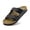 Black, variant on Men Women Adjustable Double Buckle Strap Sandals Comfortable Flat Summer Beach Slides Holiday Casual Dark Brown