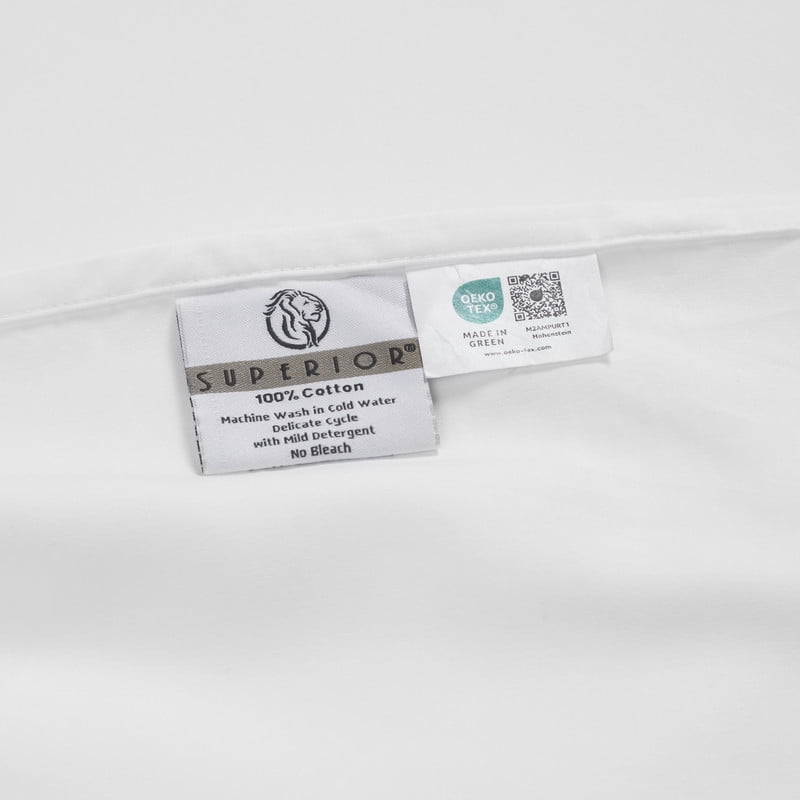 Superior Apus 100% Cotton 15" Deep Pocket Sheet Set, King, White